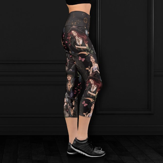 Leggings Capri Somos las hijas de las brujas que no podrías quema (Subido por el creador)