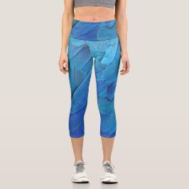 Leggings Capri Soy azul - las plumas de loro se cierran
