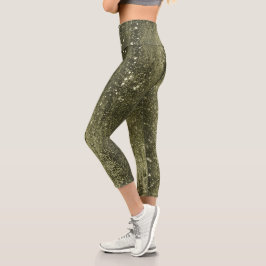 Leggings Capri Sparkling Girly Glam Purpurina Disco Fiesta Capri