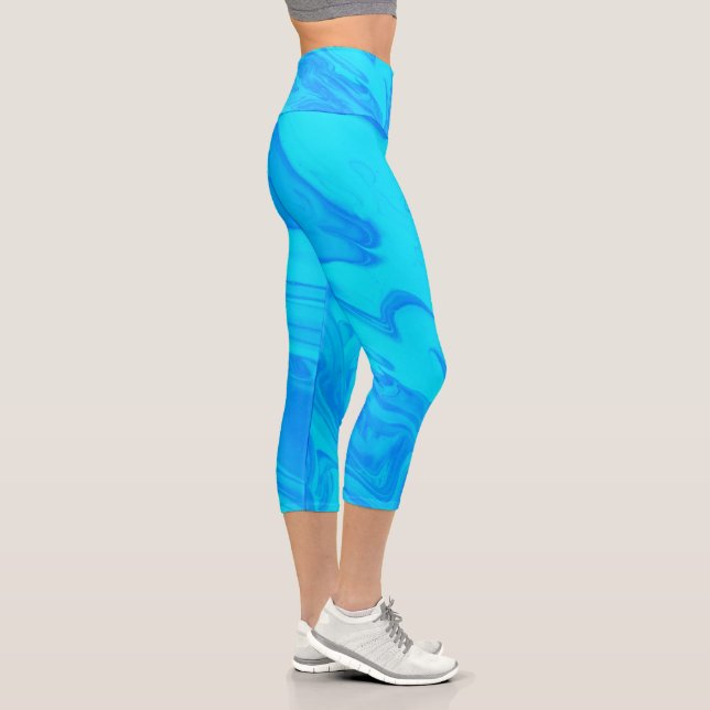 Leggings Capri Spill Blue Paint (Derecha)