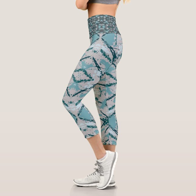 Leggings Capri Splash de color azul de Guay (Izquierda)