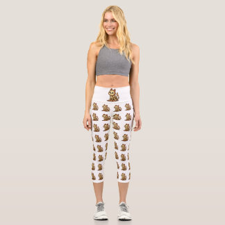 Leggings Capri Spooky Skeleton Cat
