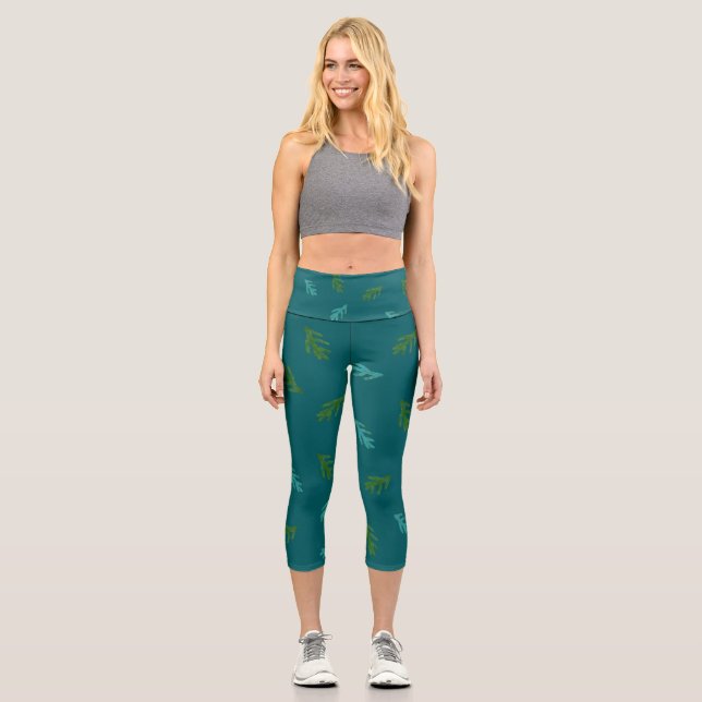 Leggings Capri Spruce Twigs - El olor de un bosque (Anverso)