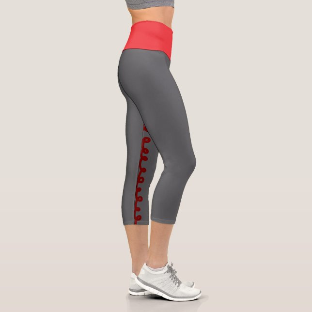 Leggings Capri Sra. Fashion Lava Gray High Waisted (Derecha)