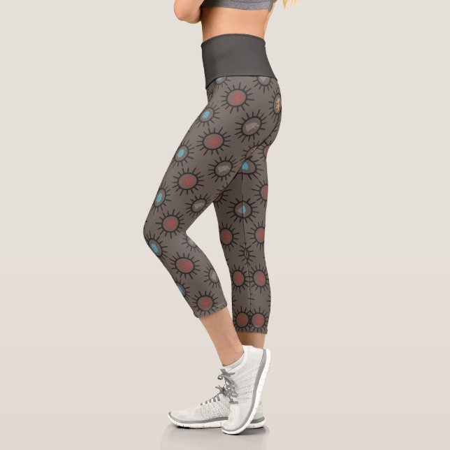 Leggings Capri Stark, Lannister, Targaryen, Patrón de Rey Nocturn (Izquierda)