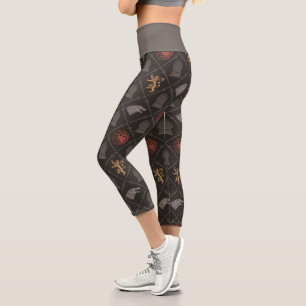 Leggings Capri Stark, Lannister, Targaryen, Patrón de trono de h