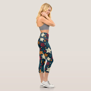 Leggings Capri Starry Night Chaos