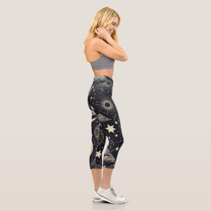 Leggings Capri Starry Night Sky
