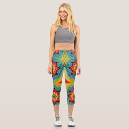 Leggings Capri Stars Tie Dye