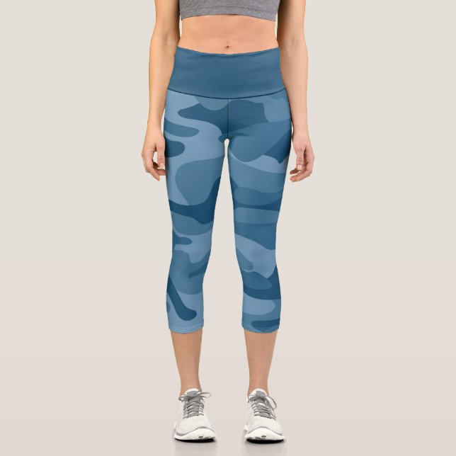 Leggings Capri Steel Blue Monocolor Camo (Anverso)