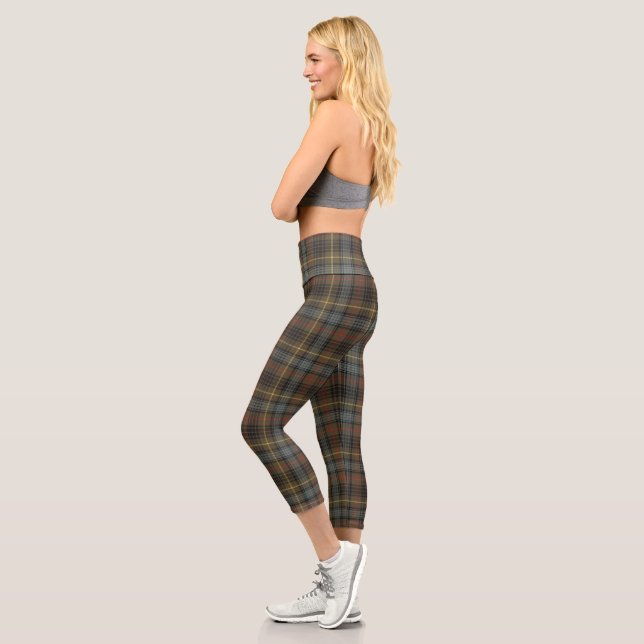 Leggings Capri Stewart Hunting Weathered Tartán Plaid Pattern (Izquierda)