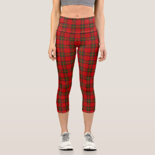 Leggings Capri Stewart / Stuart tartan rojo platillo verde