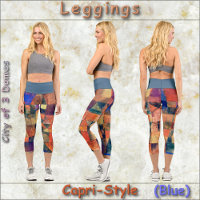 LEGGINGS CAPRI STYLE - "3 Domes" - Paul Klee Art