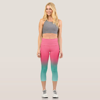 Leggings Capri StyPink y Green Ombre