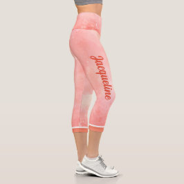 Leggings Capri Su nombre en la mezcla de mármol