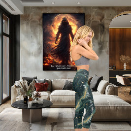 Leggings Capri Sueños celestes: Patrón de resumen nocturno estrel