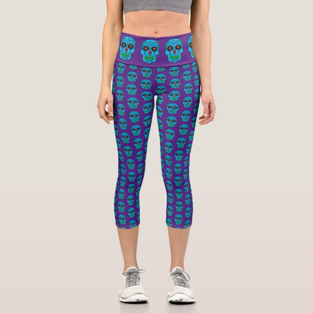 Leggings Capri Sugar Skull (Anverso)