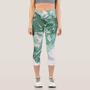 Leggings Capri Summer Vibes Banana deja un verde pálido