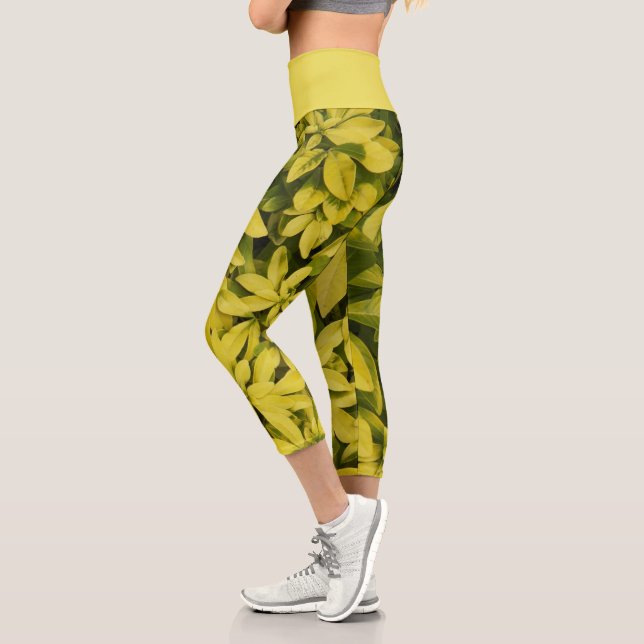 Leggings Capri Sundance Naranja Planta Floral (Izquierda)