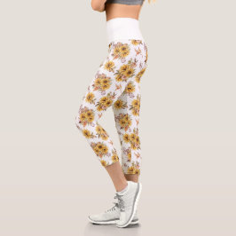 Leggings Capri Sunflower
