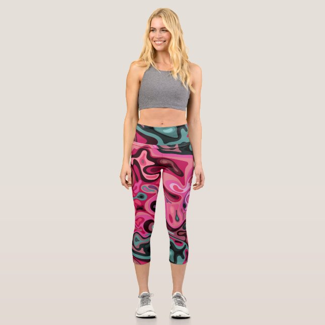 Leggings Capri superficie líquida 5 (Anverso)