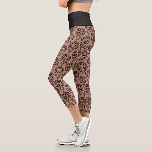 Leggings Capri Supergirl Mandala Graphic (Izquierda)