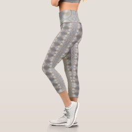 Leggings Capri surfista plateado
