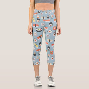 Leggings Capri Sushi Nigiri Arte de comida japonesa