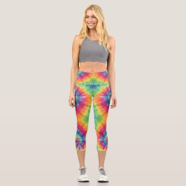 Leggings Capri Swirl Tie Dye
