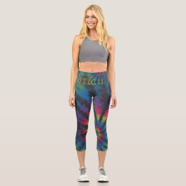 Leggings Capri Swirl Tie Dye