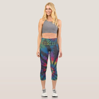 Leggings Capri Swirl Tie Dye