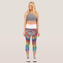Leggings Capri Swirl Tie Dye