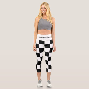 Leggings Capri tablero de ajedrez