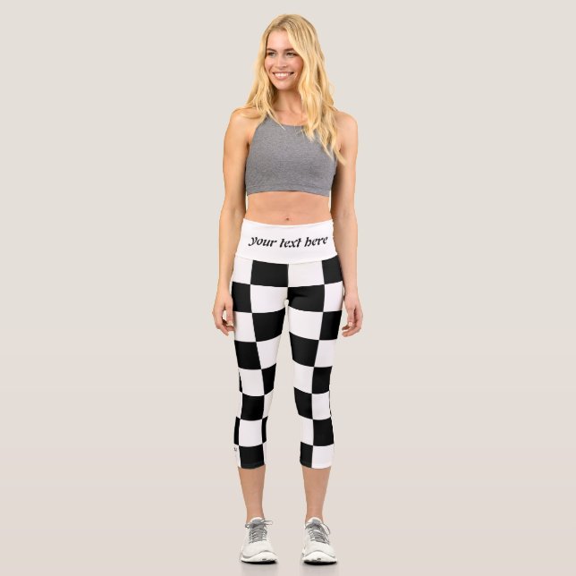 Leggings Capri tablero de ajedrez (Anverso)