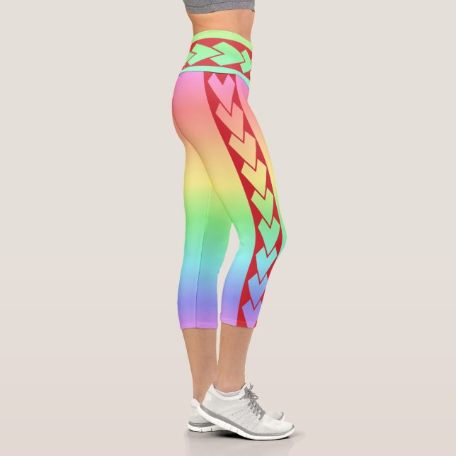 Leggings Capri taille haute tribal Amazone (Derecha)