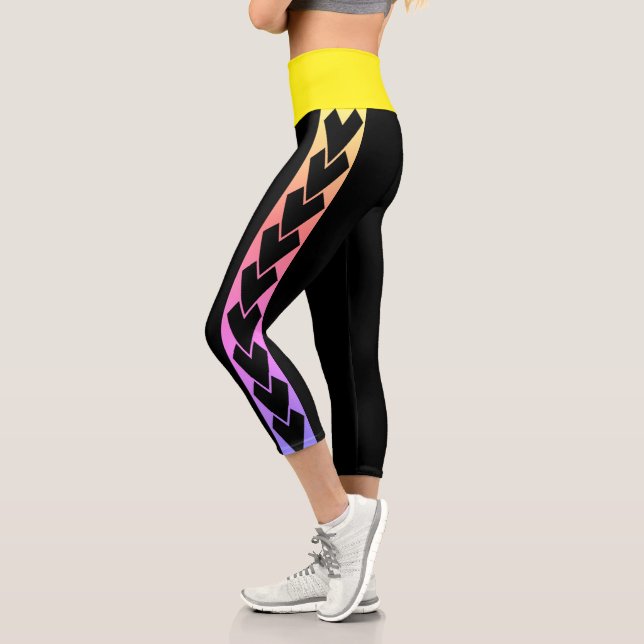Leggings Capri  taille haute tribal Amazone (Izquierda)