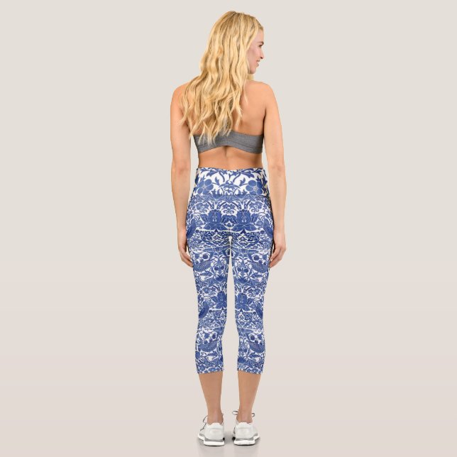 Leggings Capri Tamarind Bird Chinoiserie (Reverso)