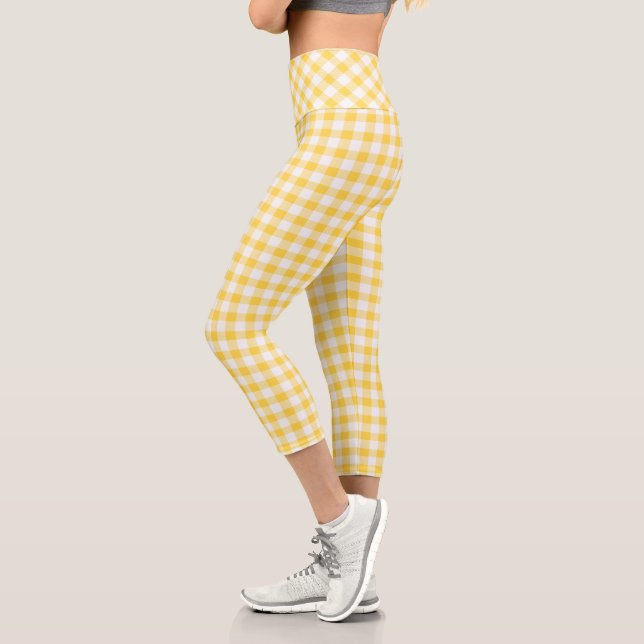 Leggings Capri Tapado de búfalo amarillo y blanco (Izquierda)