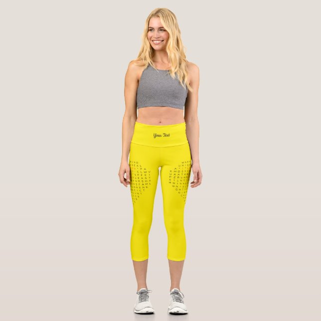 Leggings Capri Tarjeta de agradecimiento plana (Anverso)