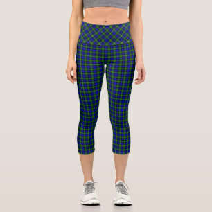 Leggings Capri Tartán de Campbell, crema azul