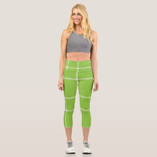 Leggings Capri tartán escocés de tela trenzada Capris de alta pot