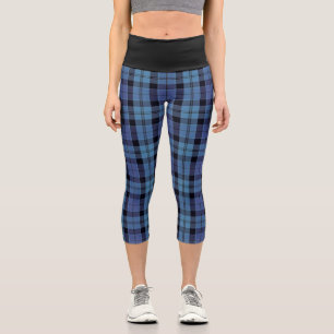 Leggings Capri Tartan Plaid Azul Clásico del Distrito de Strathcl
