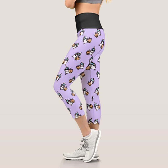 Leggings Capri Té de burbuja y unicornio (Izquierda)