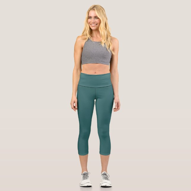 Leggings Capri Teal Transformador (Anverso)