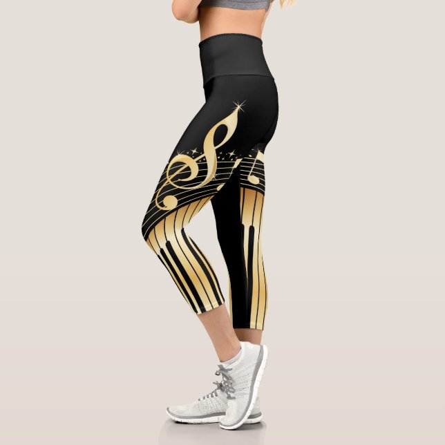Leggings Capri Teclado dorado (Izquierda)