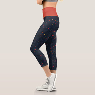 Leggings Capri Ted Lasso   Tea and Biscuit Icon Toss Pattern