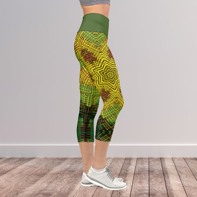 Leggings Capri Tejer Mandala amarillo verde y Naranja (Subido por el creador)
