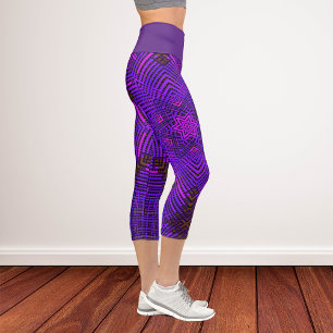 Leggings Capri Tejer Mandala rosa y morado