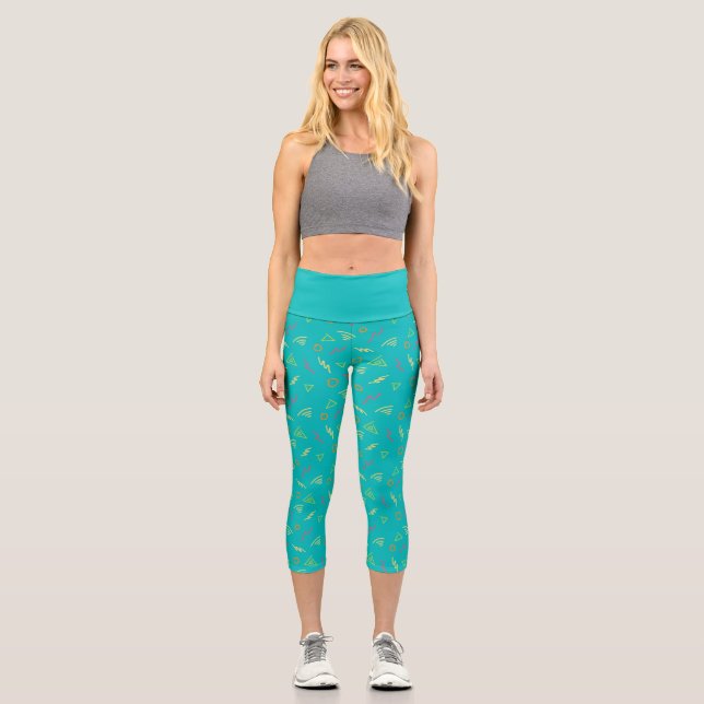 Leggings Capri Tendencia Cute Blue 1980 (Anverso)