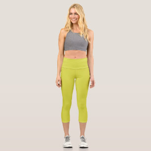 Leggings Capri Tendencias de color de primavera 2024 Tennis Ball